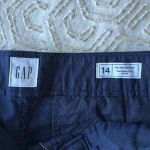 GAP navy blue pleated pants size 14